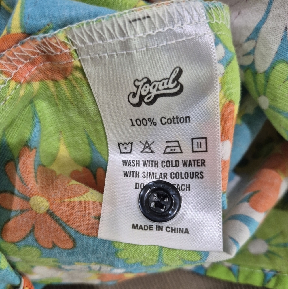 Floral Green and Orange Men's Shirt - Picture 10 of 10